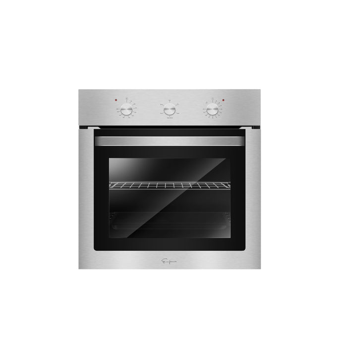 Empava Electric Single Wall Oven 24" 2.3 cu. ft. Capacity in Stainless Steel with 4 Cooking Modes and Analog Timer