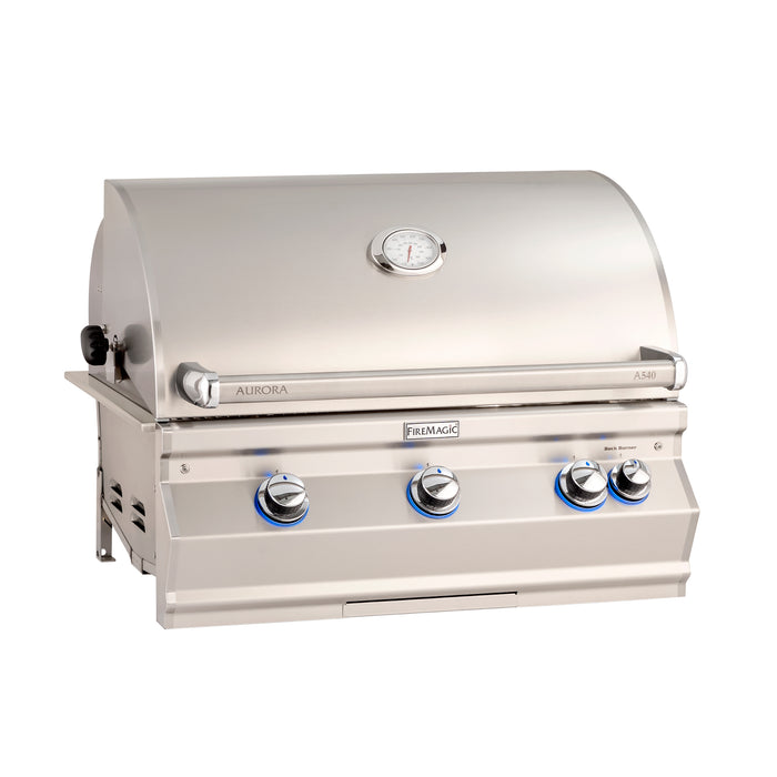 Fire Magic Aurora A540i 30" Built-In Grill  (Analog Thermometer, Back Burner, Rotisserie Kit)