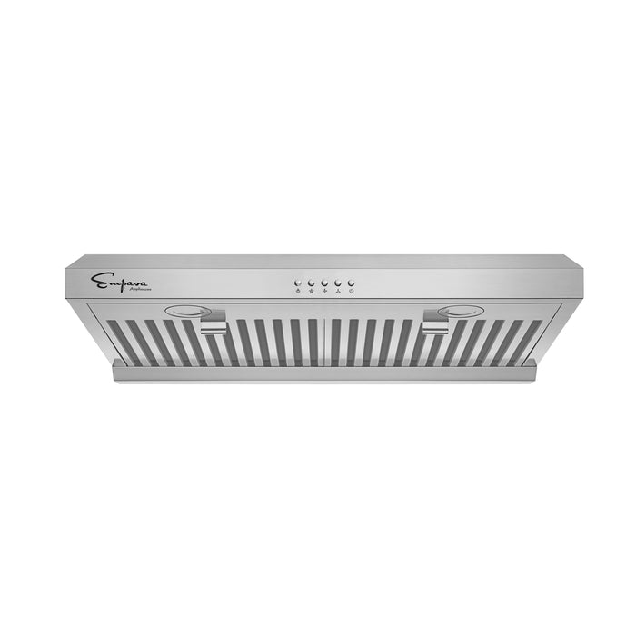 Empava Range Hood 30" Ultra Slim Under Cabinet Ducted with 400 CFM Fan in Stainless Steel
