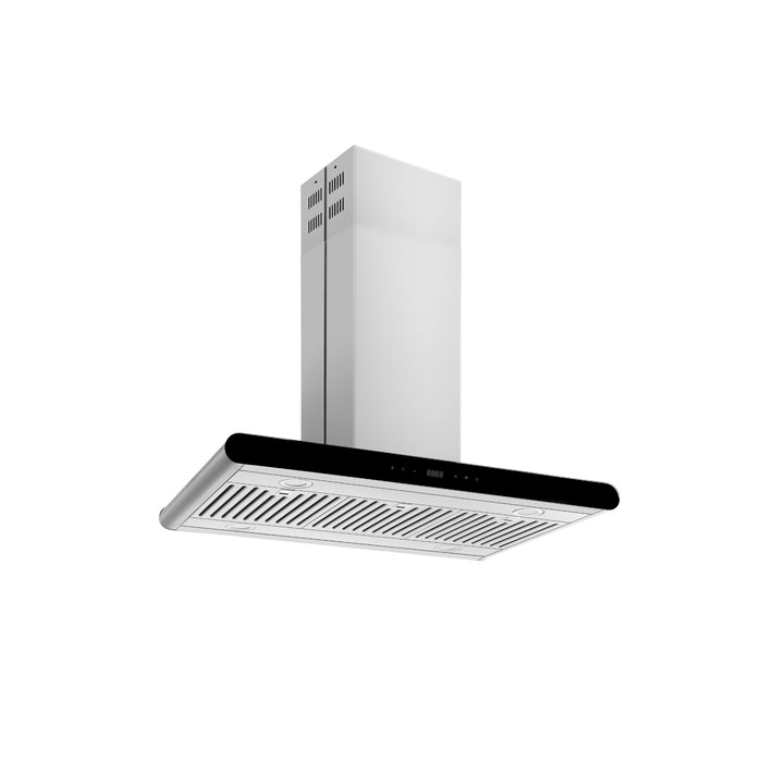 Empava Range Hood 36" Island Ducted with 400 CFM Fan in Stainless Steel