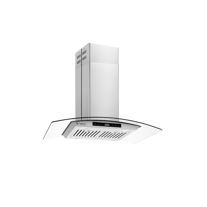 Empava Range Hood 36" Island Ducted with 400 CFM Fan in Stainless Steel