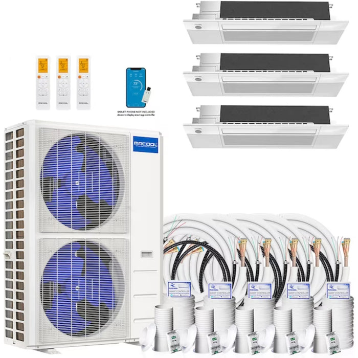 MRCOOL DIY Mini Split A/C & Heat Pump System | 48K BTU 5-Zone | Air Handler: Ceiling 18K+18K+18K | Line Set: 16'+16'+50'