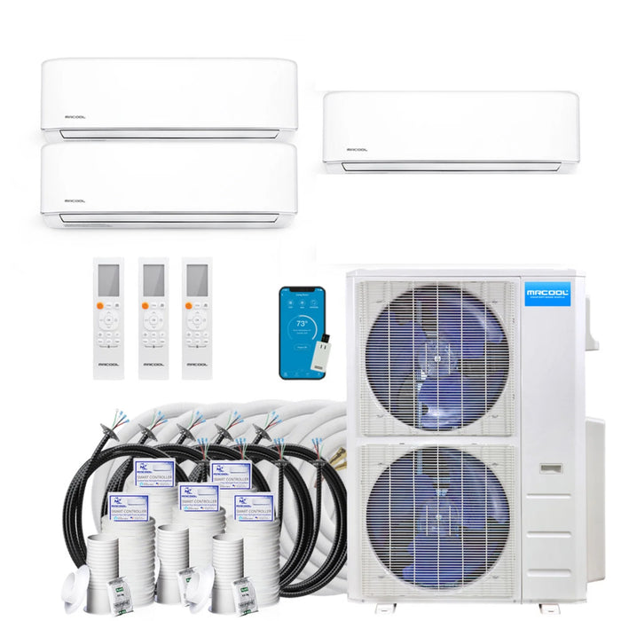 MRCOOL DIY Mini Split A/C & Heat Pump System | 48K BTU 5-Zone | Air Handler: Wall 18K+18K+18K | Line Set: 50'+50'+50'