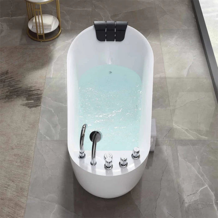 Empava Freestanding 67" Soaking Bathtub with Whirlpool Hydromassage