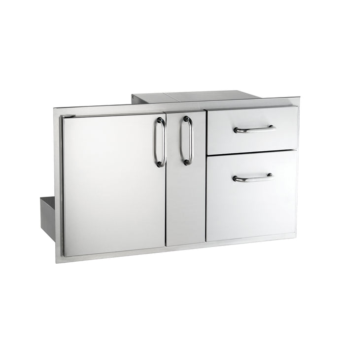 American Outdoor Grill Door with Double Drawer & Platter Storage