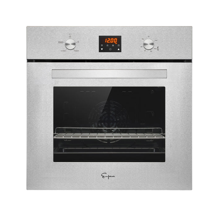 Empava Gas Single Wall Oven 24" 2.3 cu. ft. Capacity in Stainless Steel with Convection and Digital Timer - Natural Gas