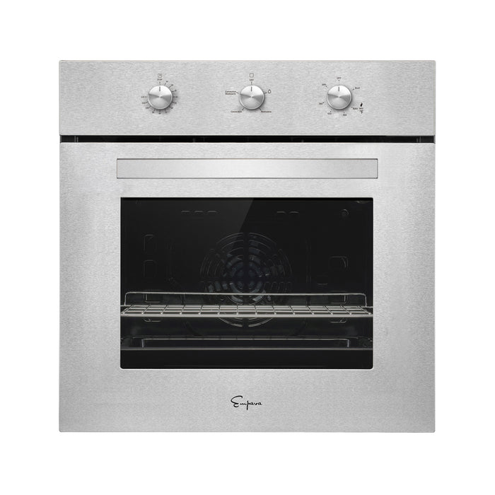 Empava Gas Single Wall Oven 24" 2.3 cu. ft. Capacity in Stainless Steel with Convection and Analog Timer - Natural Gas