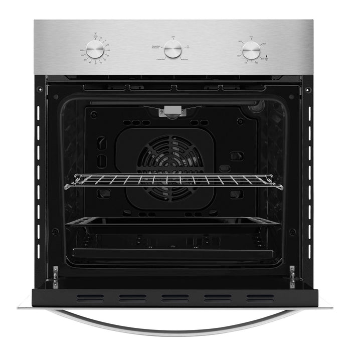 Empava Gas Single Wall Oven 24" 2.3 cu. ft. Capacity in Stainless Steel with Convection and Analog Timer - Natural Gas