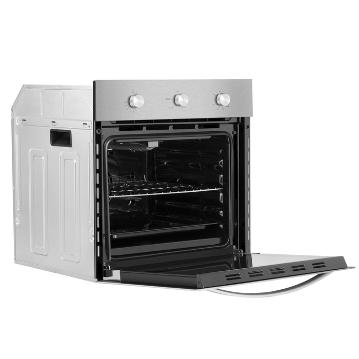 Empava Gas Single Wall Oven 24" 2.3 cu. ft. Capacity in Stainless Steel with Convection and Analog Timer - Liquid Propane
