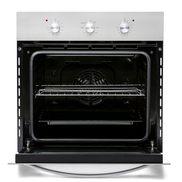 Empava Electric Single Wall Oven 24" 2.3 cu. ft. Capacity in Stainless Steel with 6 Cooking Modes and Analog Timer