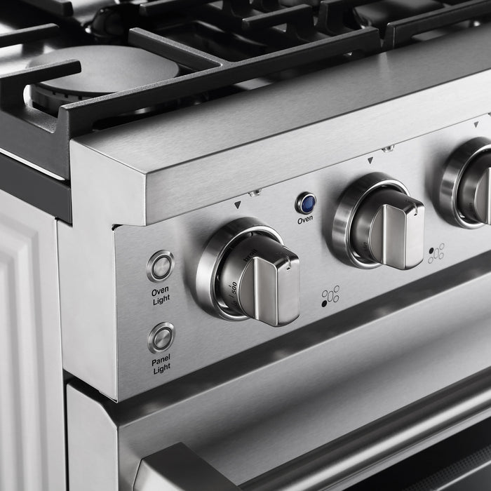 Empava Gas Pro-Style Range 30" in Stainless Steel with 5 Cooktop Burners and 4.5 cu. ft. Capacity Oven