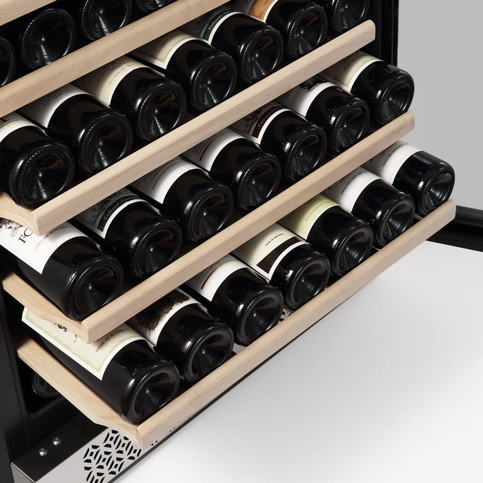 Empava Wine Cooler 24" Single Zone 52 Bottle Capacity in Stainless Steel with Glass Door