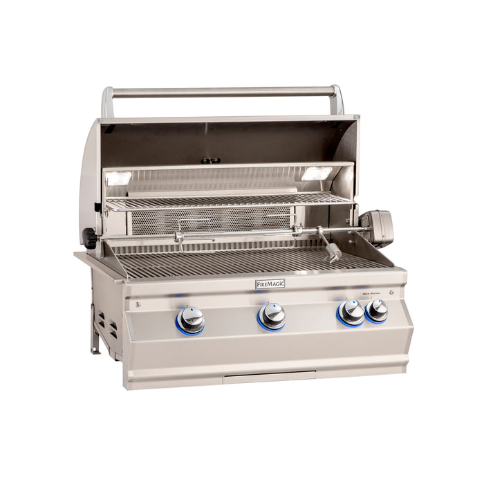 Fire Magic Aurora A540i 30" Built-In Grill  (Analog Thermometer, Back Burner, Rotisserie Kit)