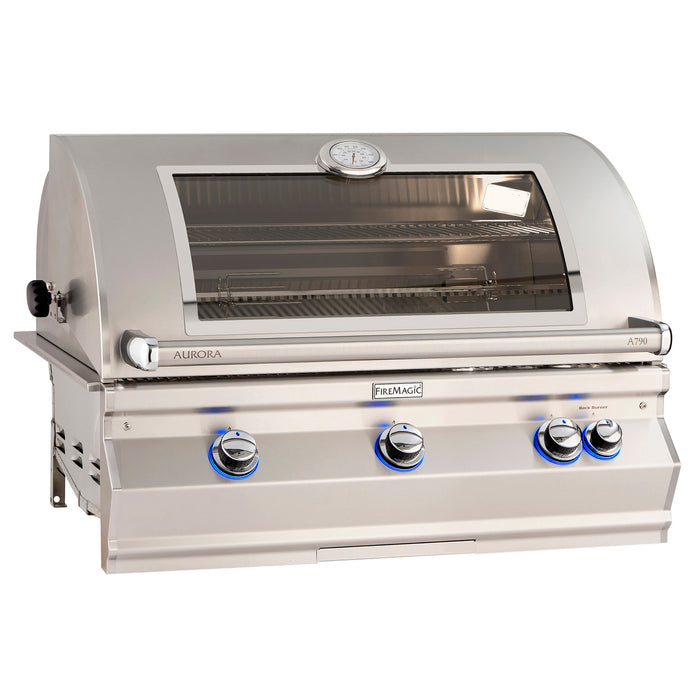 Fire Magic Aurora A790i 36" Built-In Grill  (Analog Thermometer, Back Burner, Rotisserie Kit, Window)