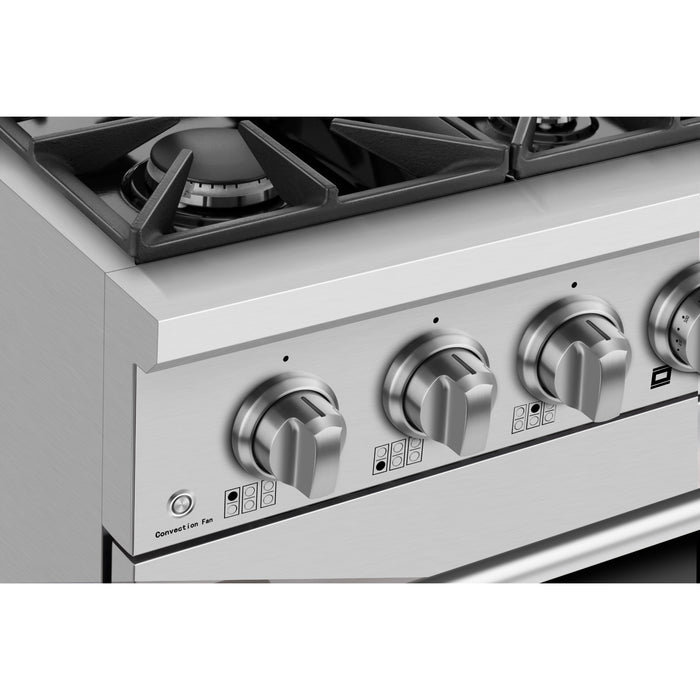 Empava Gas Pro-Style Range 36" in Stainless Steel with 6 Cooktop Burners and 5.2 cu. ft. Capacity Oven