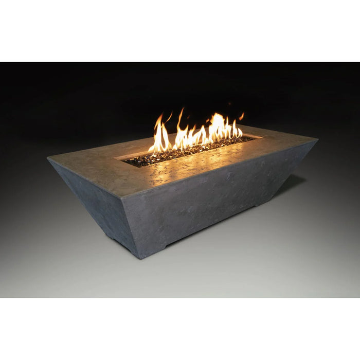 Grand Canyon Gas Logs Firepit Table 60" x 18" Rectangular Olympus Gray