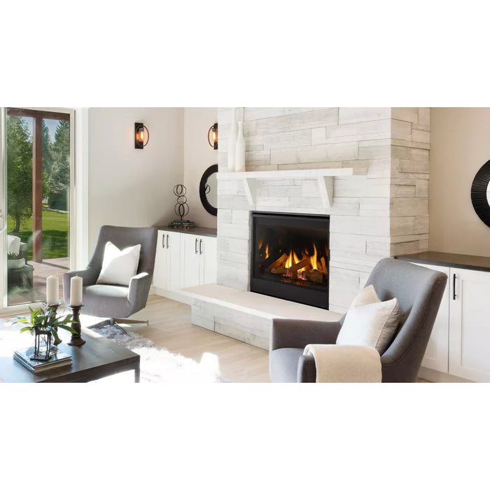 Majestic Quartz 36" Platinum Top/Rear Direct-Vent Fireplace with Intellifire Touch Ignition System