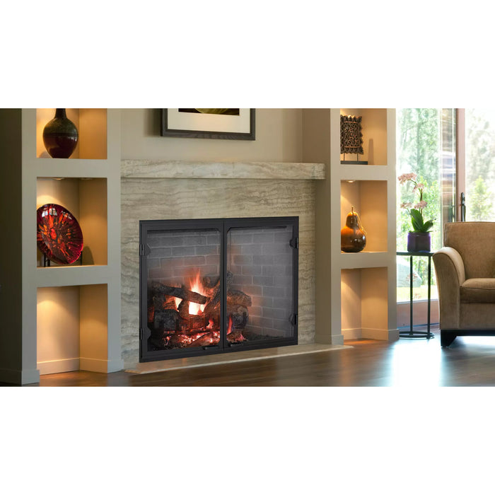 Majestic Biltmore 36" Radiant Wood Burning Fireplace - Traditional Brick