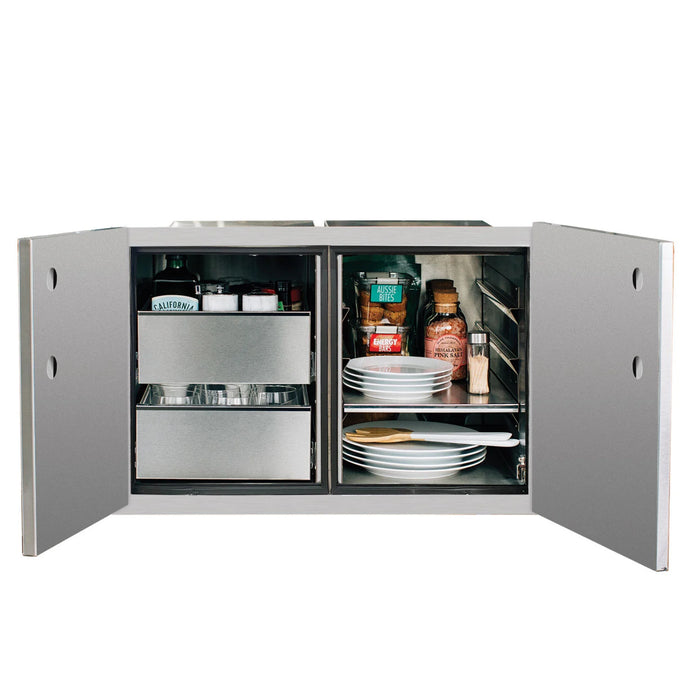 Summerset 2-Drawer Dry Storage Pantry and Enclosed Cabinet Combo 36"