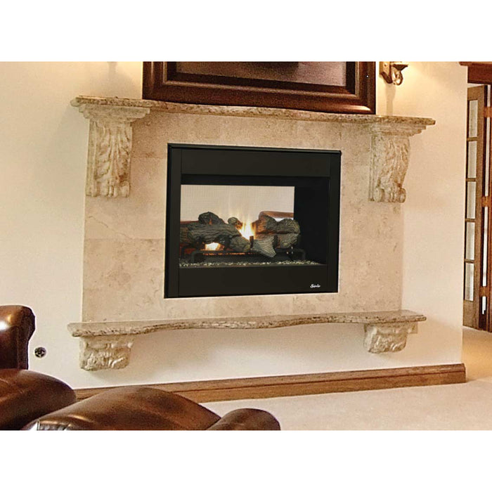 Superior Fireplaces DRT35ST Series 35" See-Through, Traditional Direct Vent Gas Fireplace, Top/Rear Vent, Electronic Ignition