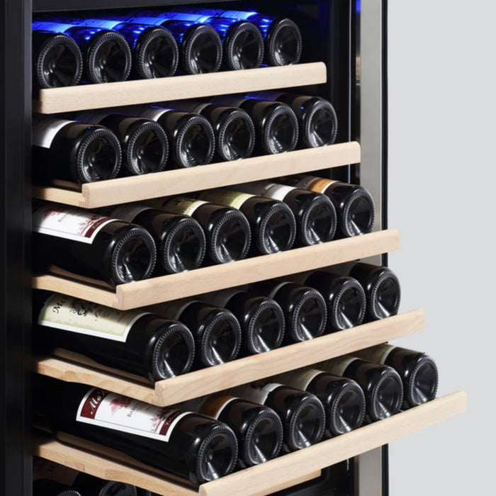Empava Wine Cooler 24" Dual Zone 116 Bottle Capacity in Stainless Steel with Glass Doors