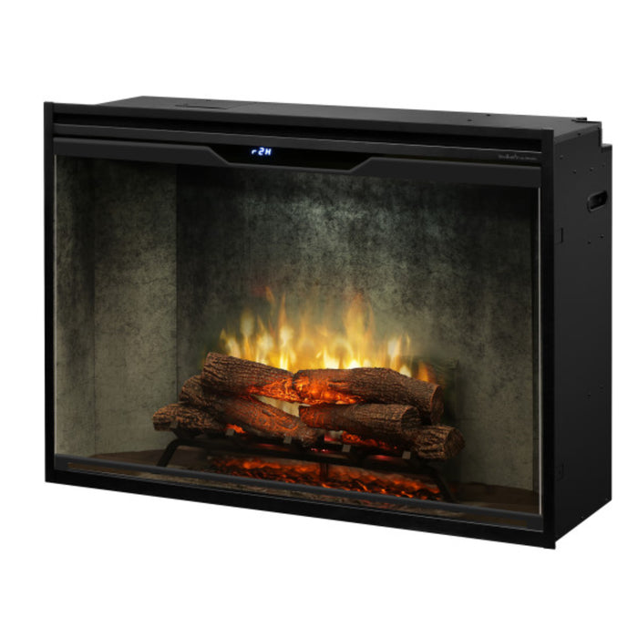 Dimplex Revillusion 42" Weathered Concrete Built-In Firebox with Glass