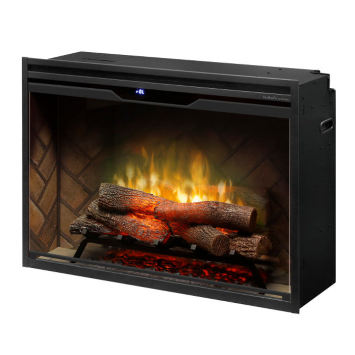 Dimplex Revillusion 36" Herringbone Built-In Firebox with Glass