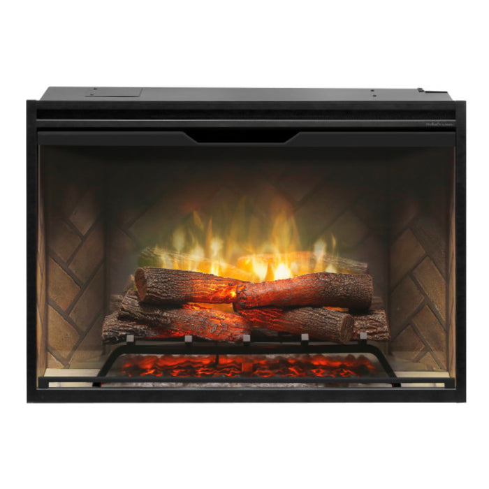 Dimplex Revillusion 36" Herringbone Built-In Firebox with Glass